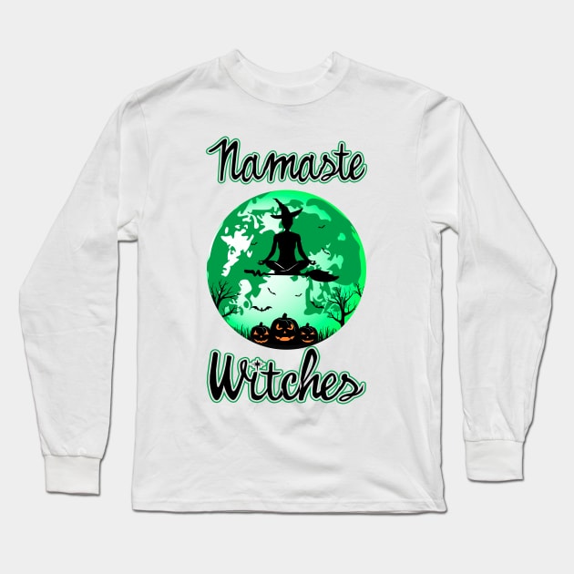 Namaste Witches Long Sleeve T-Shirt by KsuAnn
